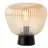 Brilliant Tafellamp Kaizen Glas Metaal Zwart Beige | 250mm - Geschikt voor 1x E27
